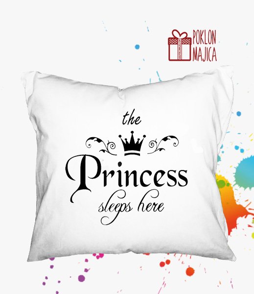 Ukrasni jastuci sa natpisom/Jastuci sa stampom po zelji/princes sleeps here.jpg